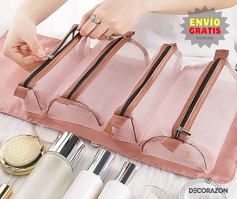 Cosmetiquera de Viaje Plegable 4 en 1