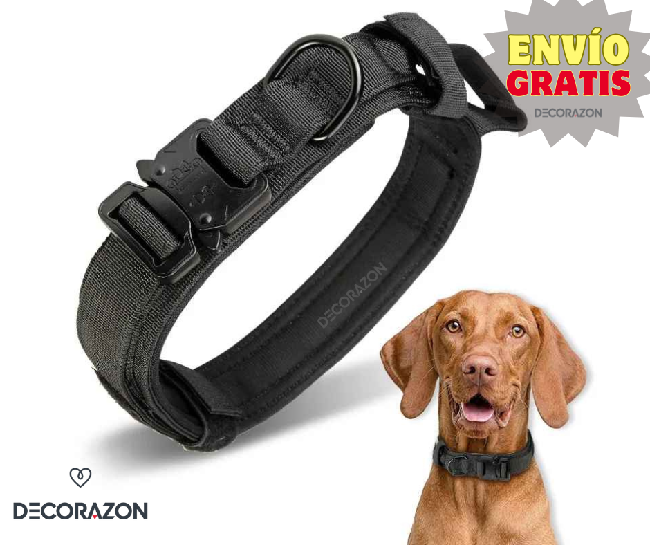 Collar Táctico Ajustable Para Perro Mediano y Grande