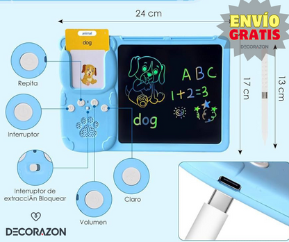 Tablero LCD Didáctico + 255 Tarjetas