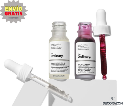 The Ordinary - Duo Peeling AHA/BHA + Ácido Hialurónico