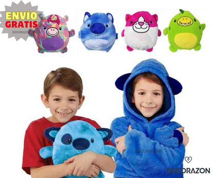 Huggle Pets: Peluche, Almohada y Abrigo en Uno