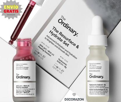The Ordinary - Duo Peeling AHA/BHA + Ácido Hialurónico