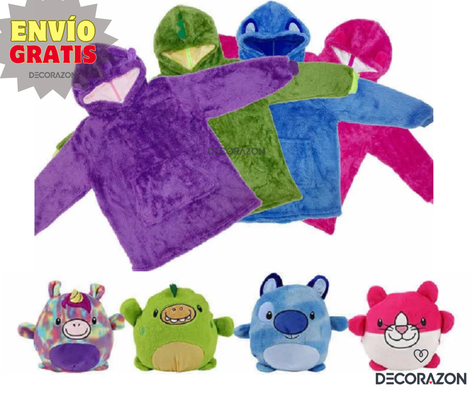 Huggle Pets: Peluche, Almohada y Abrigo en Uno