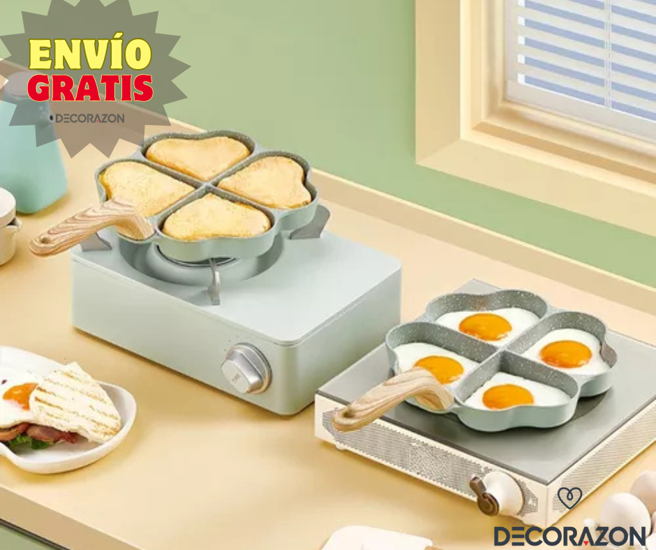 Sartén Antiadherente X4 de Corazón y Animado
