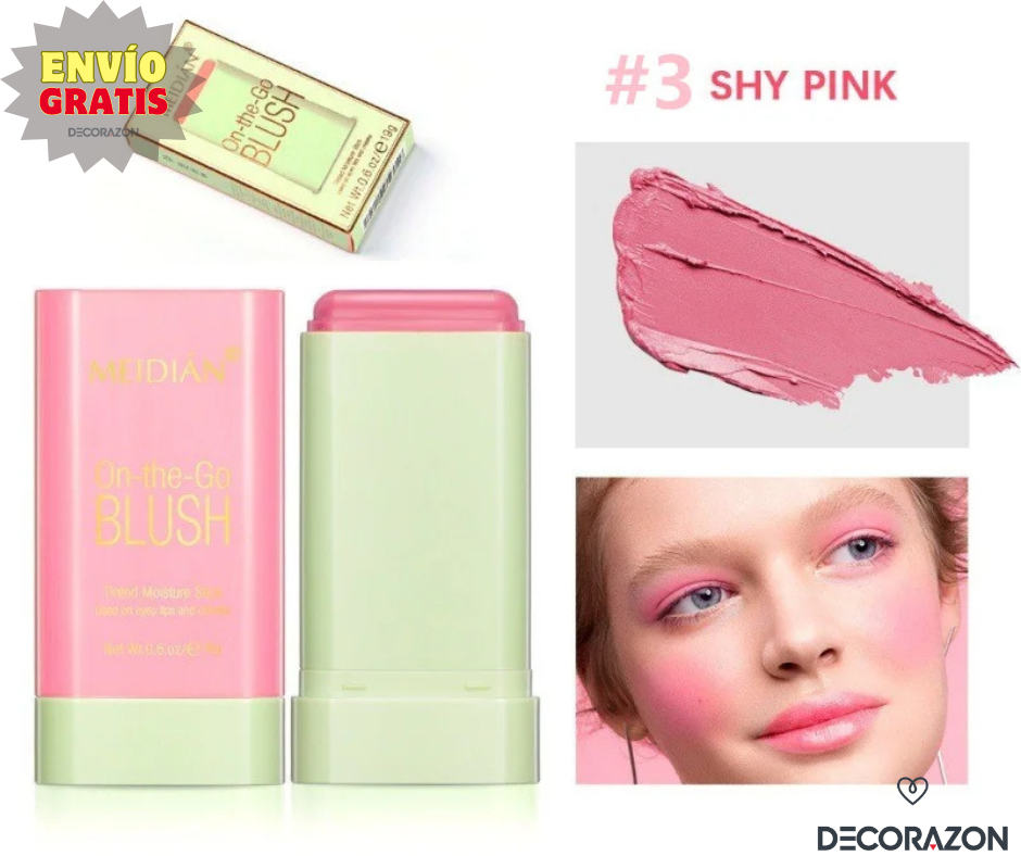 Barra Blush Color 3 en 1 Sombra, Labial y Rubor