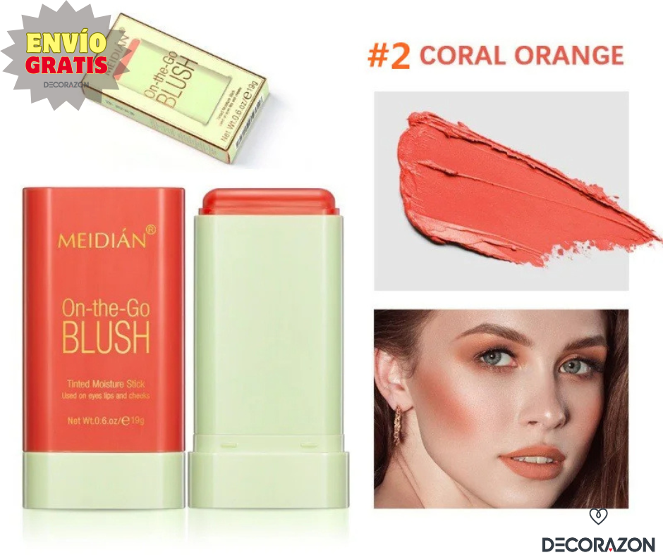 Barra Blush Color 3 en 1 Sombra, Labial y Rubor