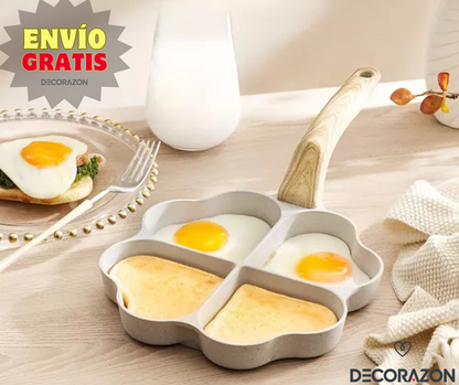 Sartén Antiadherente X4 de Corazón y Animado