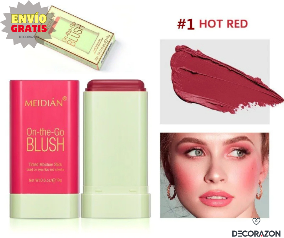 Barra Blush Color 3 en 1 Sombra, Labial y Rubor