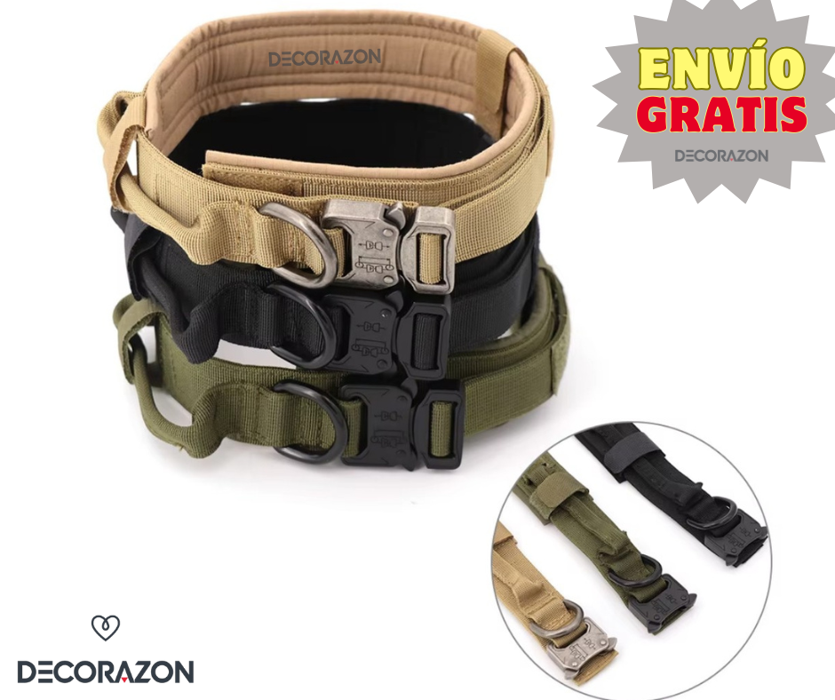 Collar Táctico Ajustable Para Perro Mediano y Grande