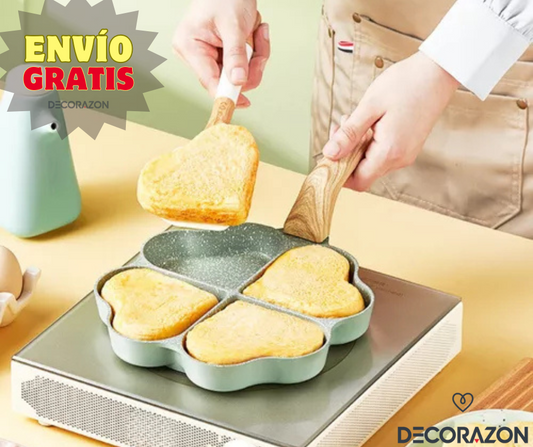 Sartén Antiadherente X4 de Corazón y Animado
