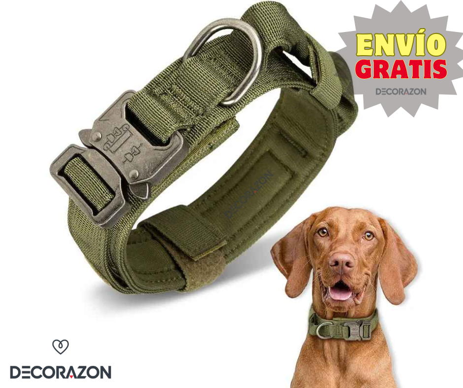 Collar Táctico Ajustable Para Perro Mediano y Grande