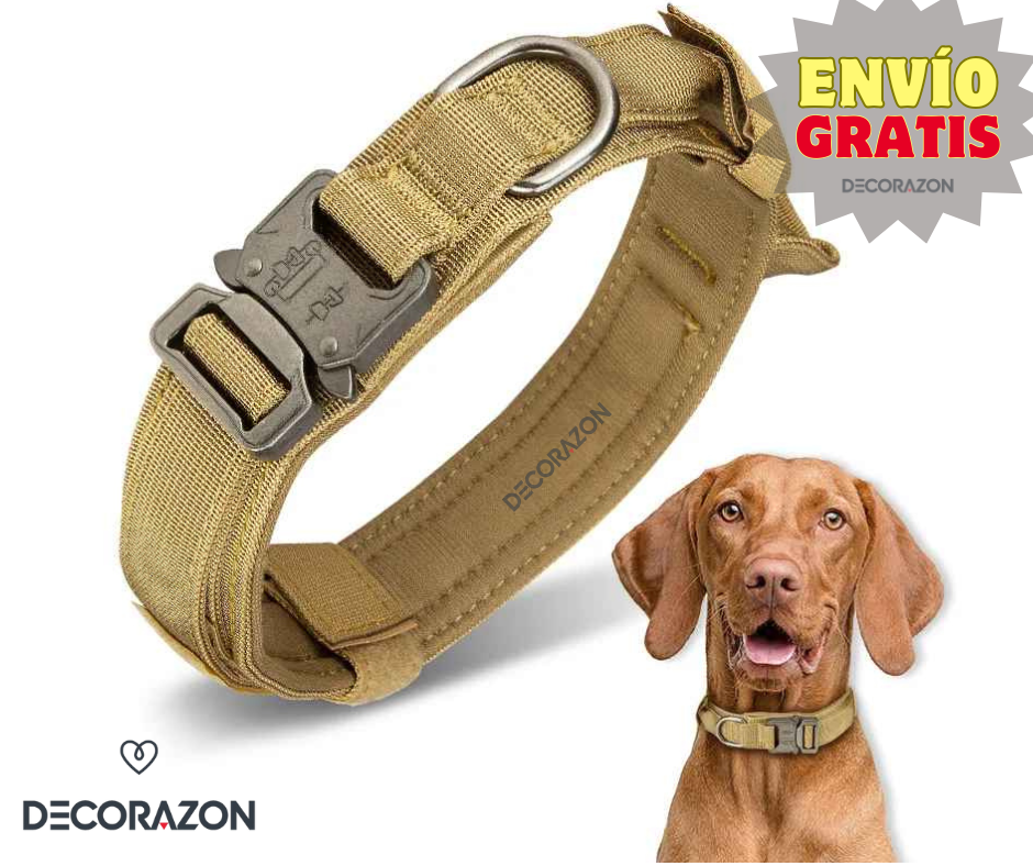 Collar Táctico Ajustable Para Perro Mediano y Grande